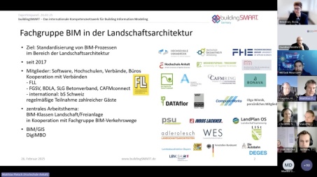 Bild: Expertenpanel "BIM-Fachmodell Landschaft und Freianlage" 26. Februar 2025