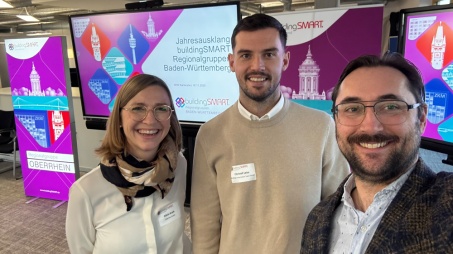  Alicia Kraft, Christof Leiss, Florian Keim und Prof. Michael Korn (nicht auf dem Bild) wurden als Sprecherinnen und Sprecher der Regionalgruppe Oberrhein bestätigt. 